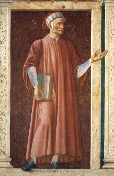 Dante Alighieri (1265-1321) from the Villa Carducci series of famous men and women, c.1450