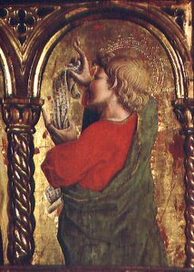 St. John the Evangelist, detail from the Sant'Emidio polyptych, 1473