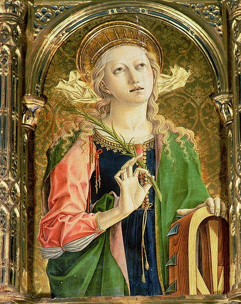 St. Catherine of Alexandria, detail of the Sant'Emidio polyptych, 1473