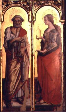 St. Peter and St. Mary Magdalene, detail from the Santa Lucia triptych