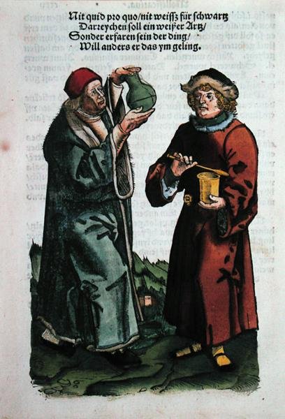 St. Damian and St. Cosmas, illustration from the Feldtbuch der Wundartzney by Hans von Gersdorff, c.1540