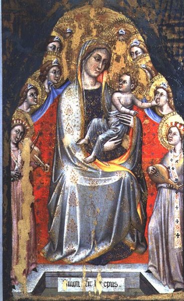 Madonna and Child Enthroned with Angels