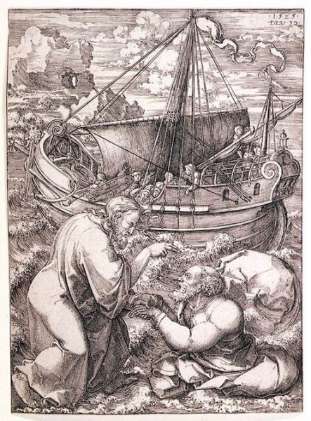 Christ Rescuing St Peter from the Sea 1525