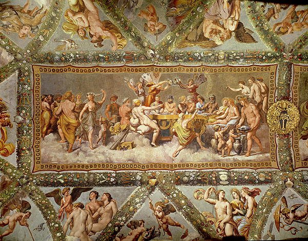 The Banquet of the Gods, ceiling painting of the Courtship and Marriage of Cupid and Psyche