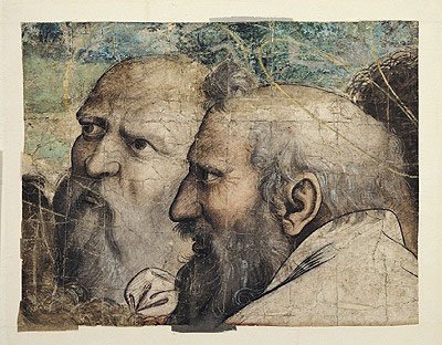 Two Heads, study for St. Peter Receiving the Keys to Heaven