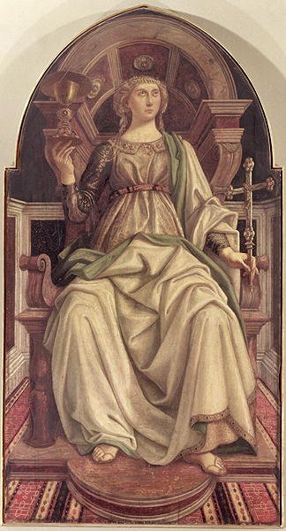 Faith, from a series of panels depicting the Virtues designed for the Council Chamber of the Merchants Guild Hall, 1469