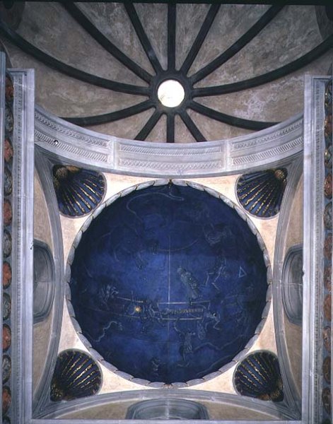 The Path of the Sun through the stars on the night of the 4th July 1442, from the soffit above the altar, c.1430