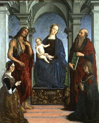 Madonna and Child with St Jerome and St John the Baptist and Donors