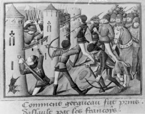 Ms Fr 5054 f58v the Siege of Jargeau