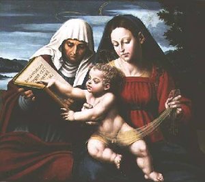 Virgin and Child with St Anne