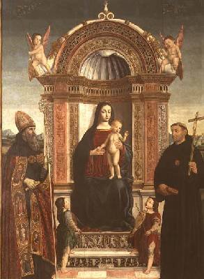 Madonna and Child with St Nicholas of Tolentino and St Augustine