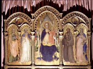 Madonna and Child Enthroned with SS Lucy John Gualberto