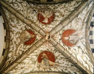 Vault depicting four prophets from the Loggia dAnnunciazione