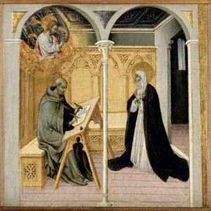 St Catherine of Siena Dictating Her Dialogues