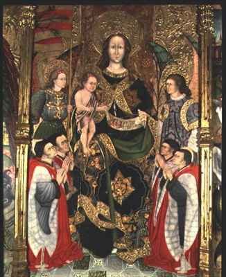 Madonna and Child central panel of the Paeria Altarpiece dedicated to St Michael