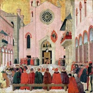 St Vincent Ferrer Preaching in front of the Church of Sant Eufemia in Verona