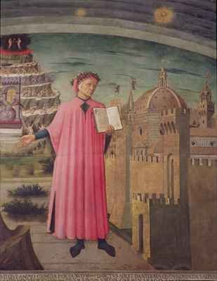 Dante reading from the Divine Comedy