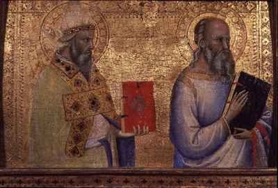 Saint Gregory the Great and unidentifiable saint