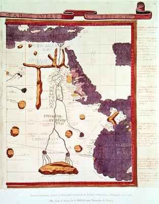 Map showing Egypt to Ethiopia