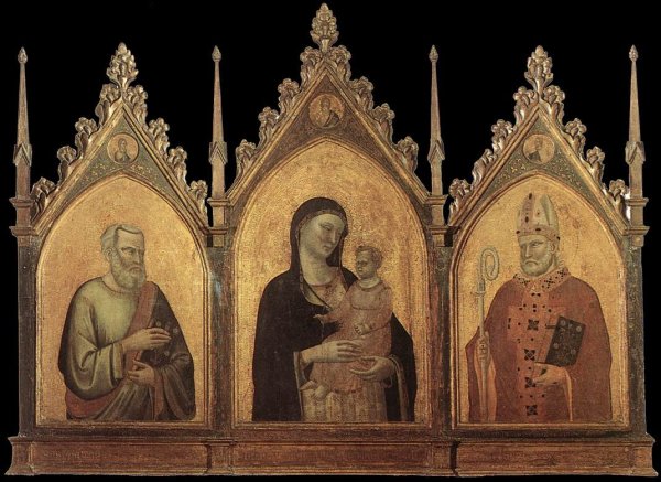 Madonna and Child with Sts Matthew and Nicholas 1328