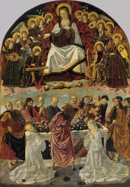 The Lady Of The Assumption Gives St Thomas Her Belt  1475