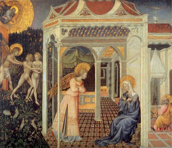 Annunciation and the Expulsion from the Paradise