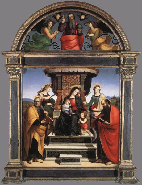 Madonna And Child Enthroned With Saints