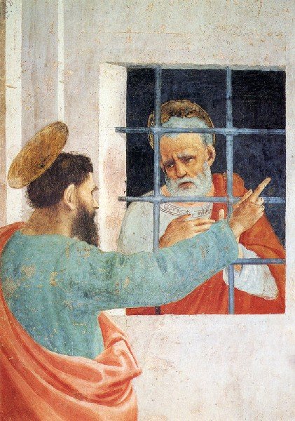 St  Peter Visited In Jail By St  Paul