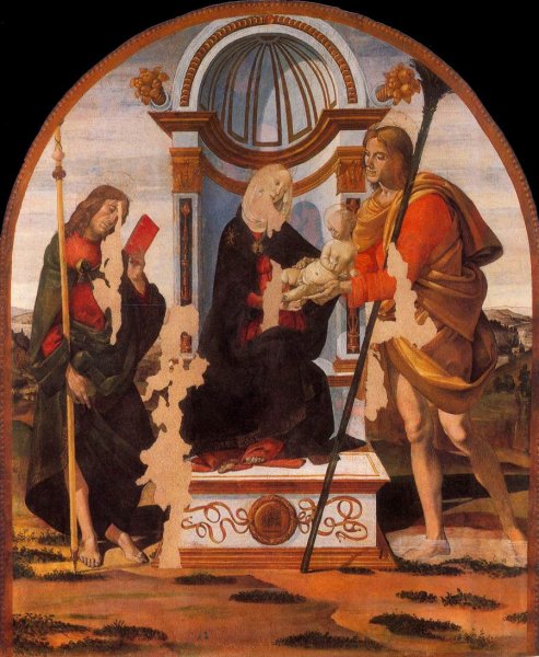 Madonna and Child with Sts James and Christopher c. 1486