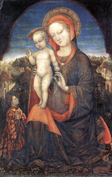 Madonna and Child Adored by Lionello d'Este c. 1450