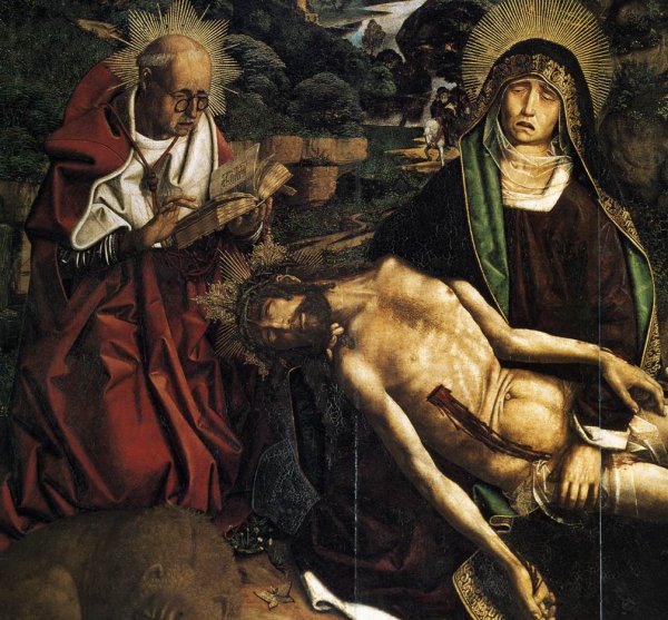 Pietà of Canon Luis Desplá (detail) 1490