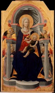 Virgin and Child Enthroned with Four Angels - c. 1445