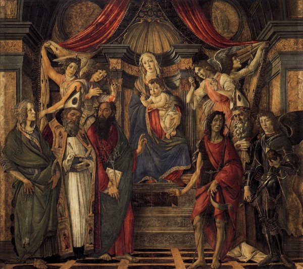 The Virgin and Child with Four Angels and Six Saints (Pala di San Barnaba) 1488