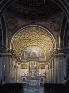 Interior view toward choir 1485