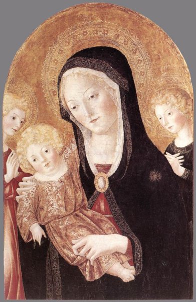 Madonna and Child with Two Angels 1465-66