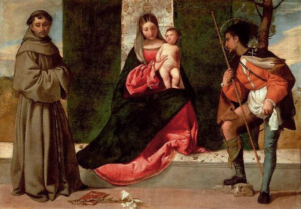 Madonna with the Child, St Anthony of Padua and St Roch