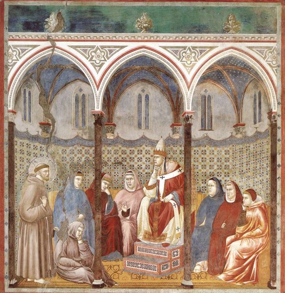 Legend of St Francis- 17. St Francis Preaching before Honorius III 1297-1300