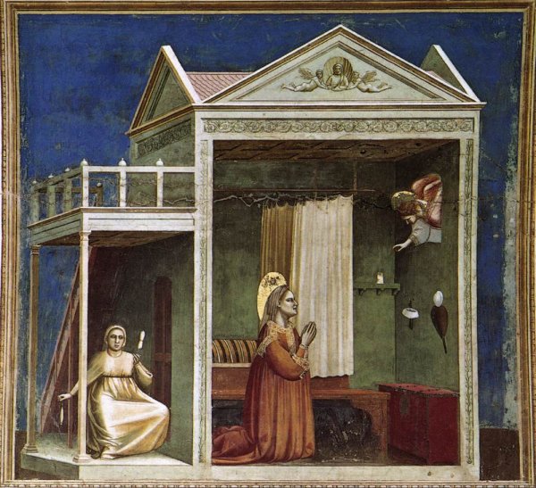 No. 3 Scenes from the Life of Joachim- 3. Annunciation to St Anne 1304-06