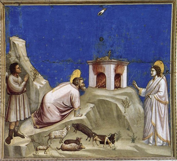 No. 4 Scenes from the Life of Joachim- 4. Joachim's Sacrificial Offering 1304-06