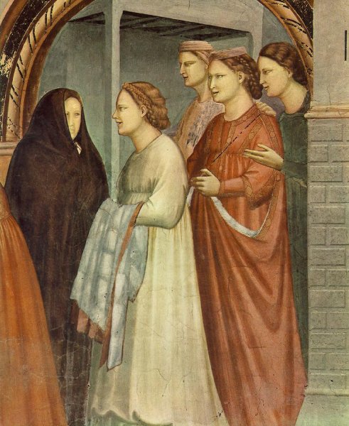 No. 6 Scenes from the Life of Joachim- 6. Meeting at the Golden Gate (detail 1) 1304