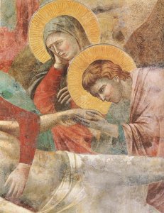 Scenes from the New Testament- Lamentation (detail 1) 1290s