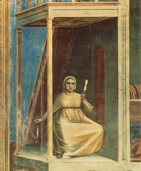 No. 3 Scenes from the Life of Joachim- 3. Annunciation to St Anne (detail) 1304