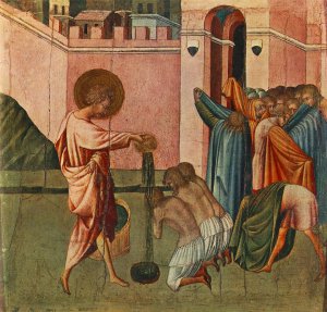 St Ansanus Baptizing 1440s