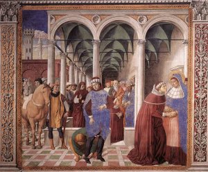 Arrival of St Augustine in Milan (scene 8, north wall) 1464-65