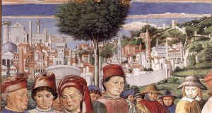 St Augustine Departing for Milan (detail 1) 1464-65