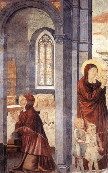 St Augustine Leaving his Mother (scene 3, east wall) 1464-65