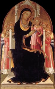 Virgin and Child Enthroned with Six Angels 1415-20