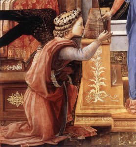 The Annunciation with two Kneeling Donors (detail-2) c. 1440