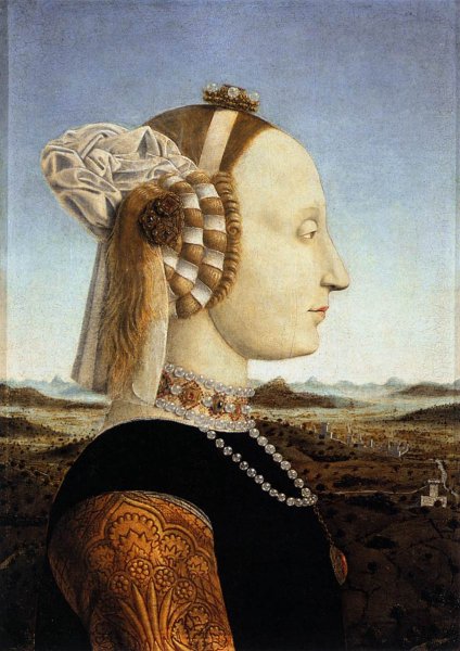 Portrait of Battista Sforza 1465-66