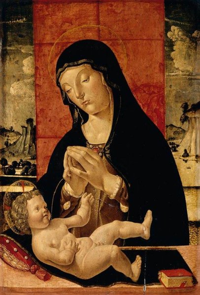 Madonna Adoring the Christ Child c. 1490